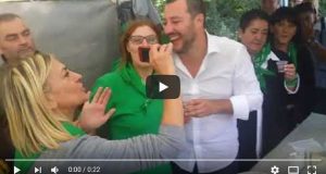 Momenti di gioia con Matteo Salvini a Pontida 2017